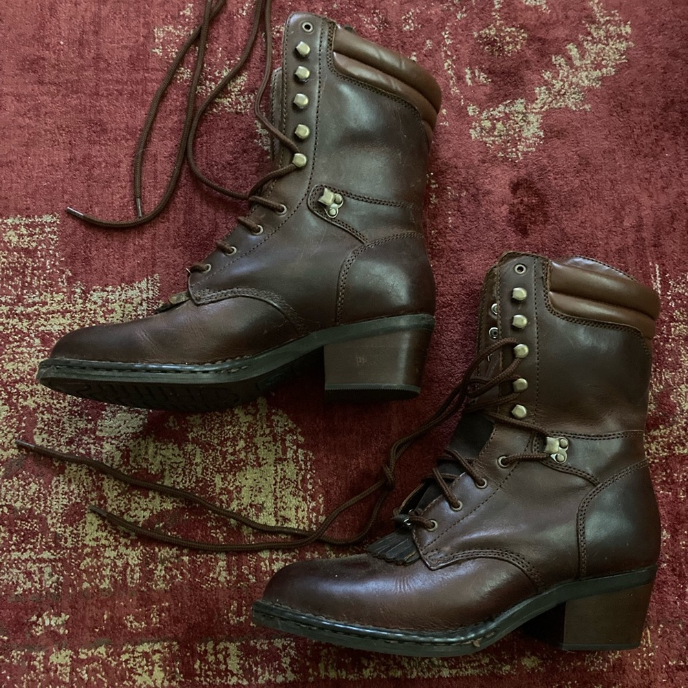 Double H Lace Up Boots